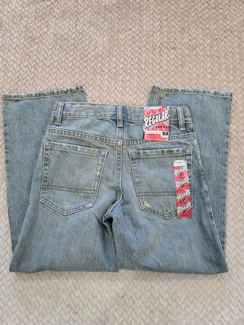 Old Navy Girls Size 7 Regular Straight Leg Jeans Adjustable Waist NWT